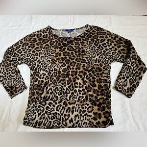 Leopard Print Long Sleeve Top